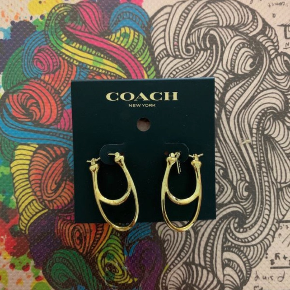 Coach Gold Hoop Earrings
